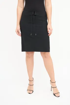 2000s Stretch Lace Up Skirt