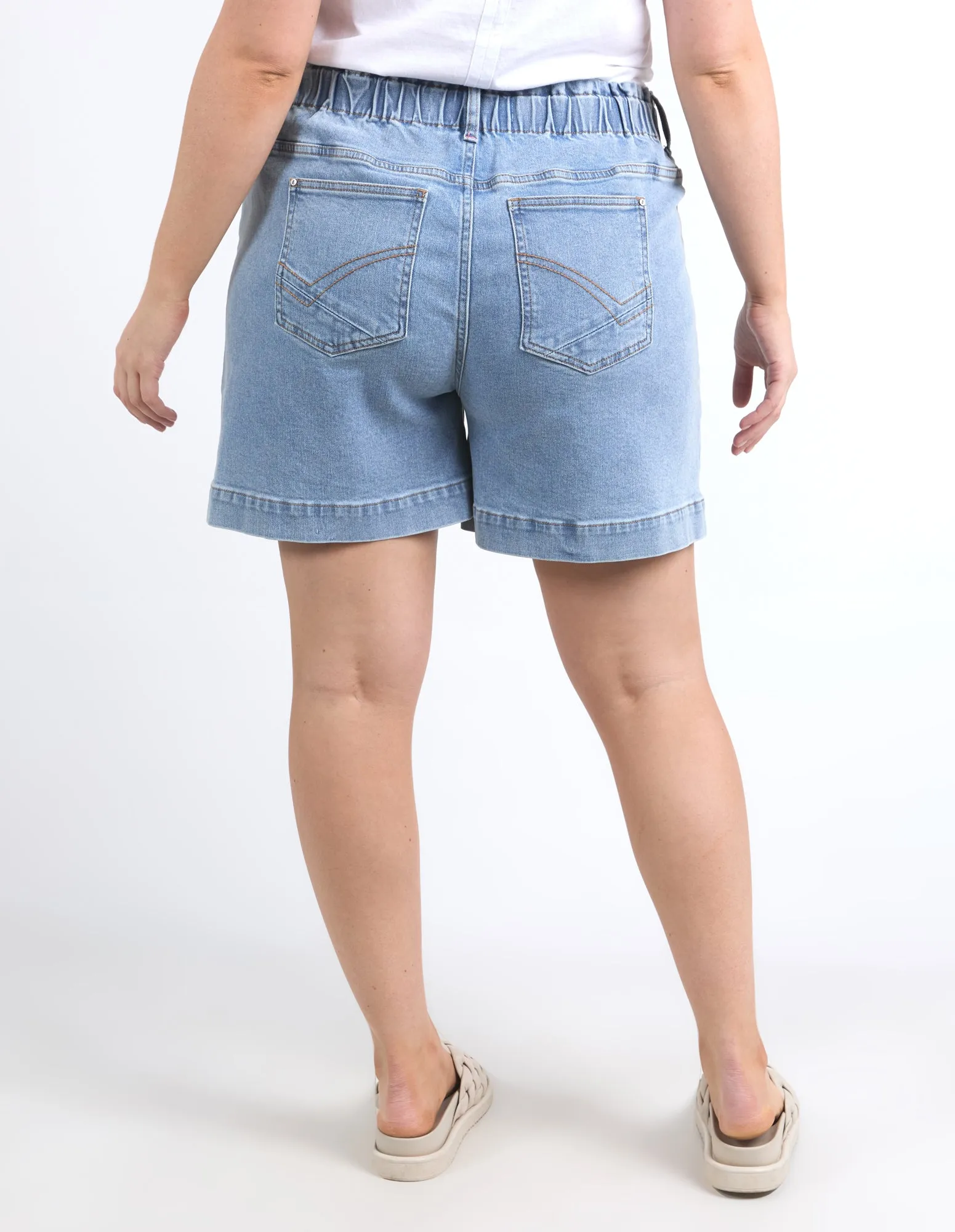 Atlas Denim Short Mid Blue Wash