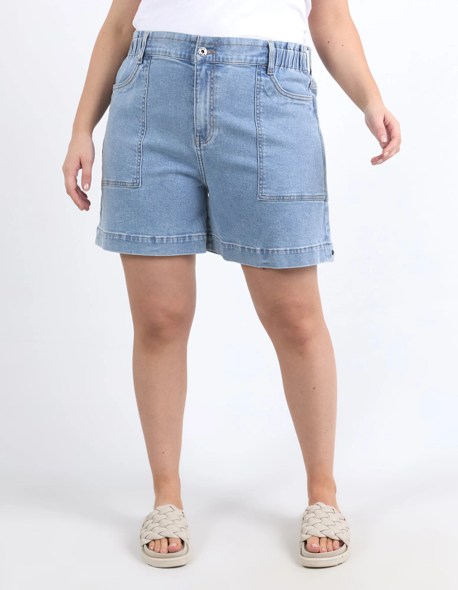 Atlas Denim Short Mid Blue Wash
