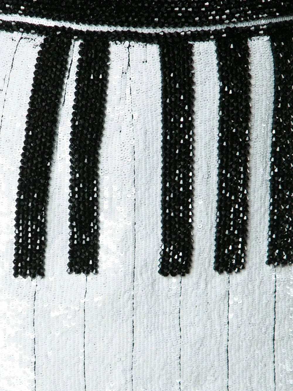 Beaded & Sequin-Embellished Short Piano Skirt
