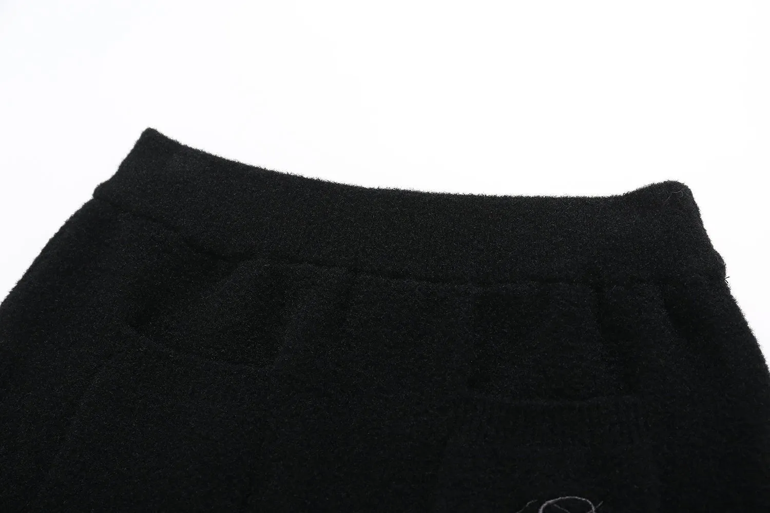 Black High Waist Mid-length Skirt