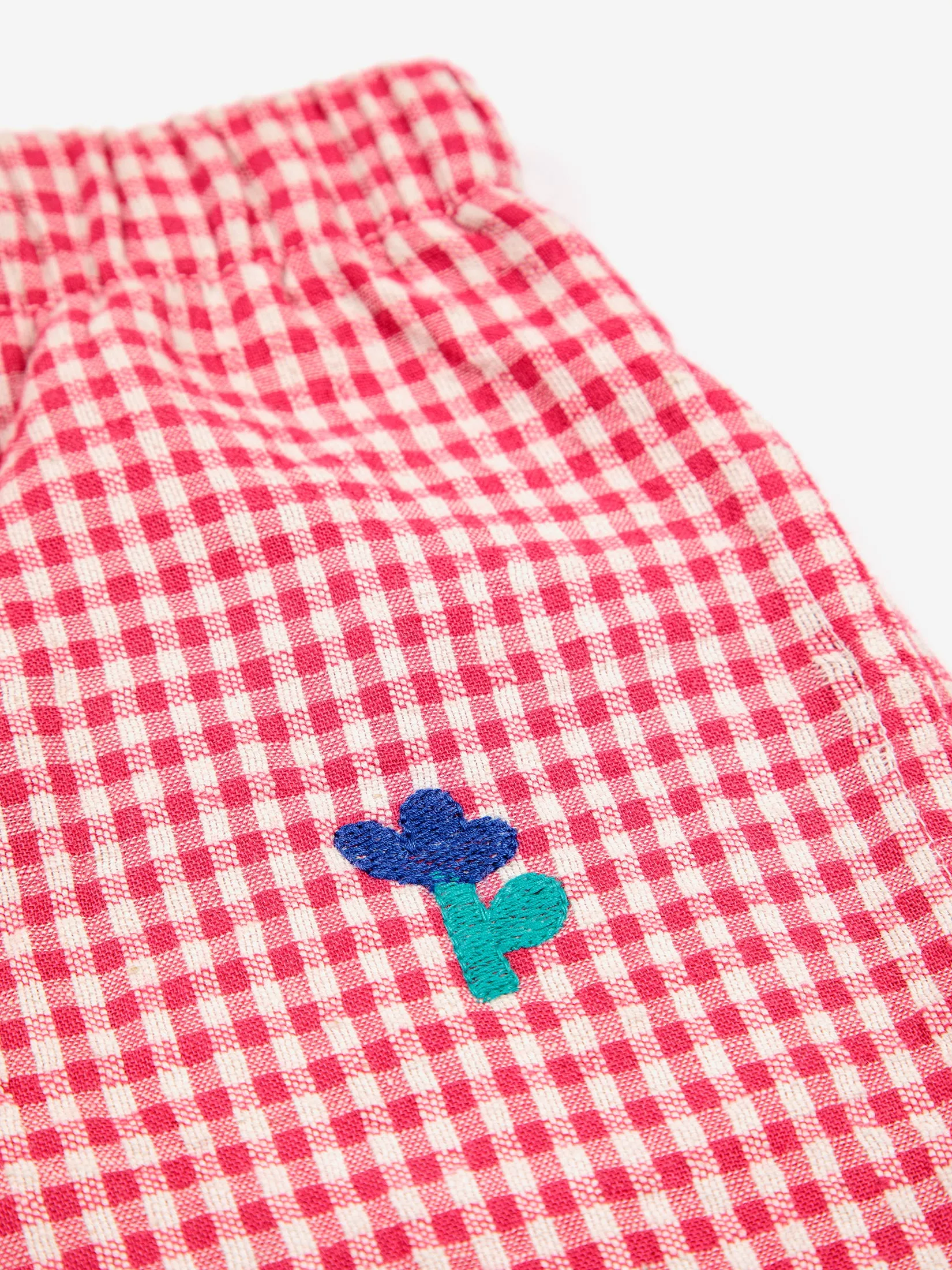 Bobo Choses Pink Vichy Woven Culotte Pants