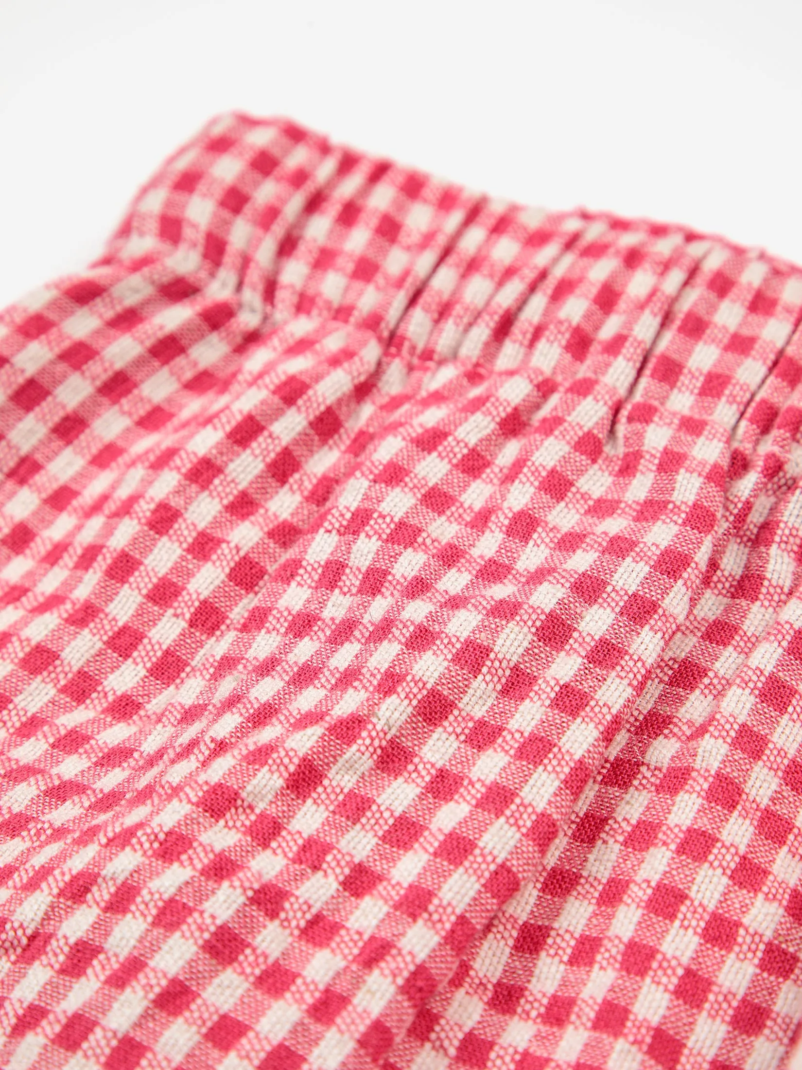 Bobo Choses Pink Vichy Woven Culotte Pants