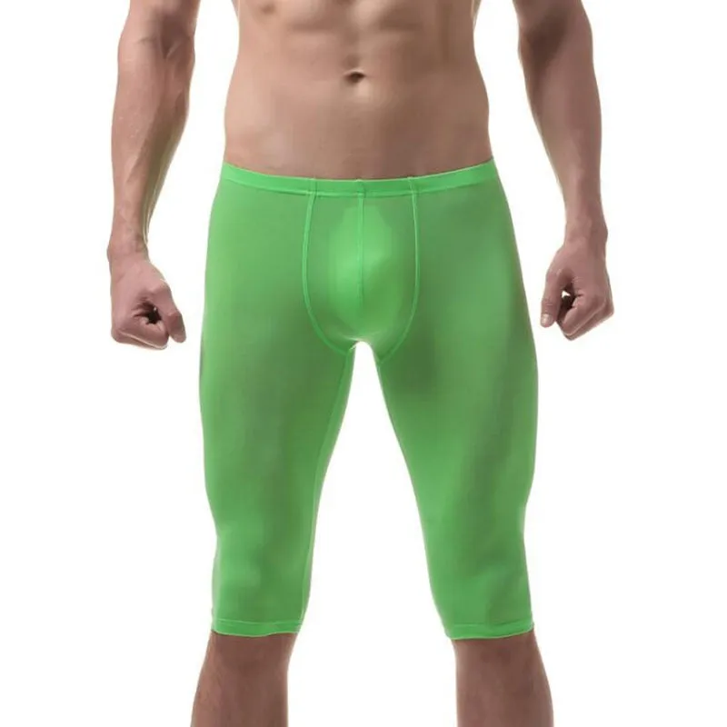 Body Sculpting Type Sexy Men's Ultra-Thin Ice Silk Sleep Bottoms
