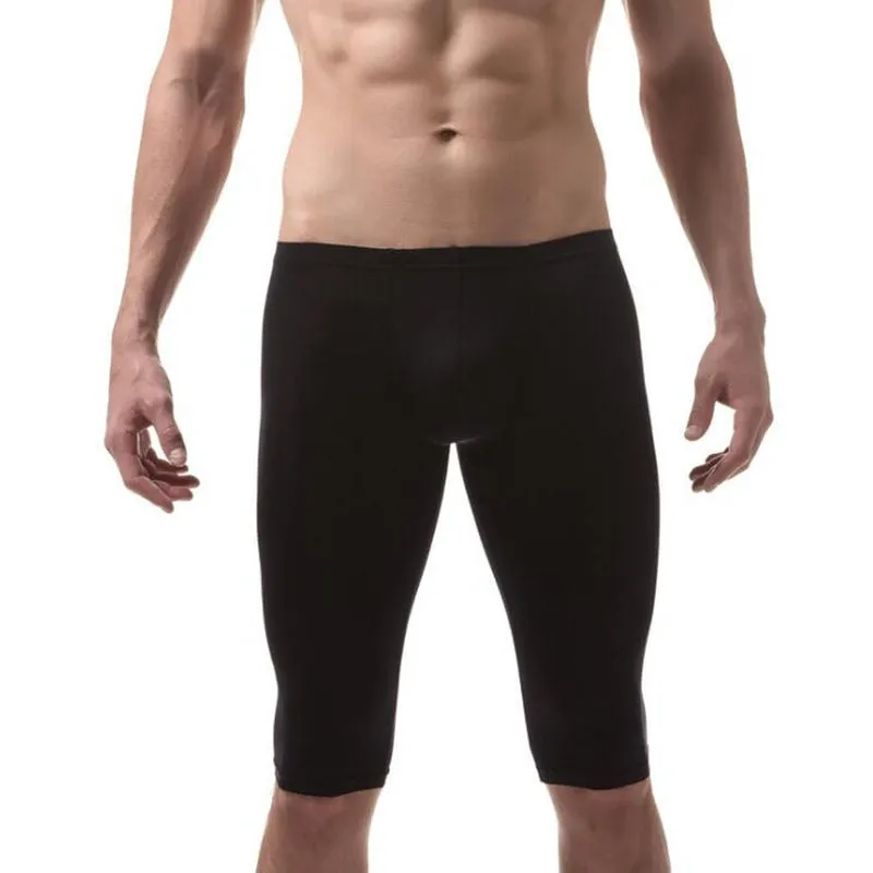 Body Sculpting Type Sexy Men's Ultra-Thin Ice Silk Sleep Bottoms