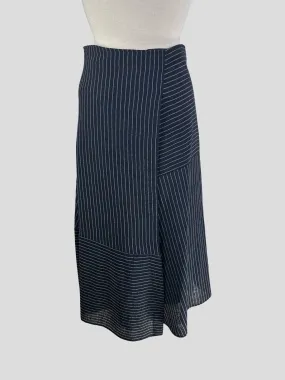Cefinn navy & white striped midi skirt size UK8/US4