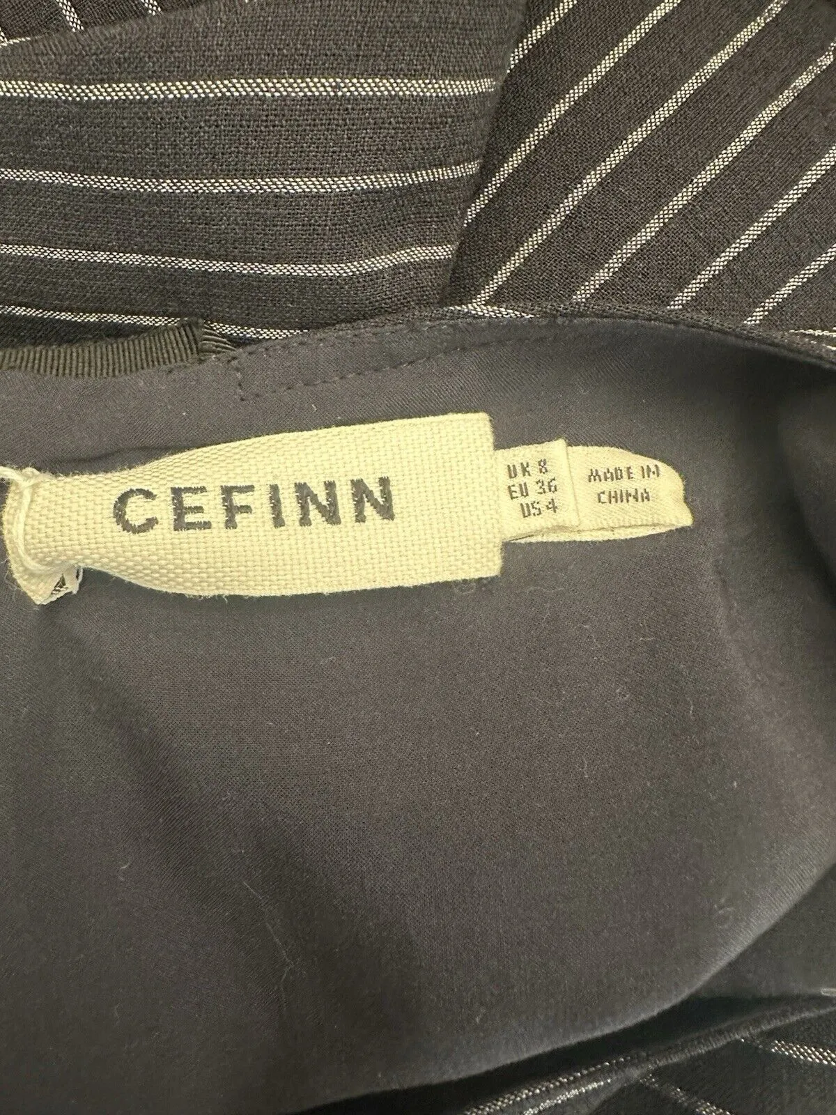 Cefinn navy & white striped midi skirt size UK8/US4