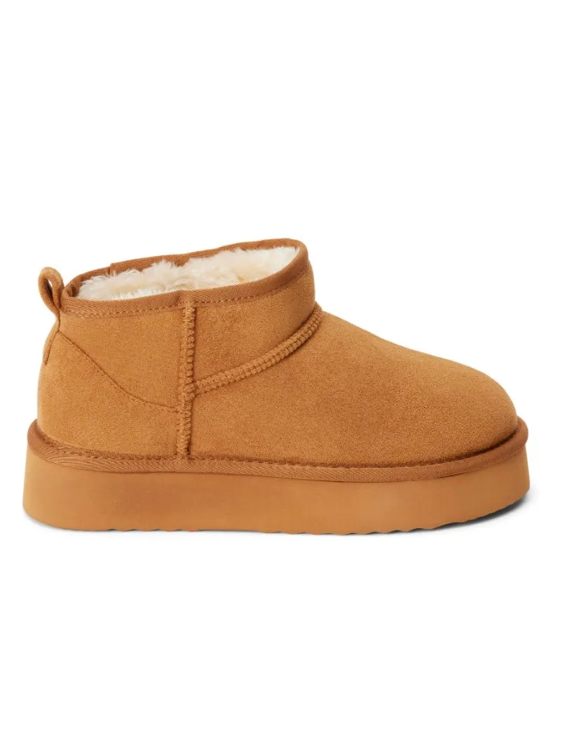 Chestnut Fur Mini Boots