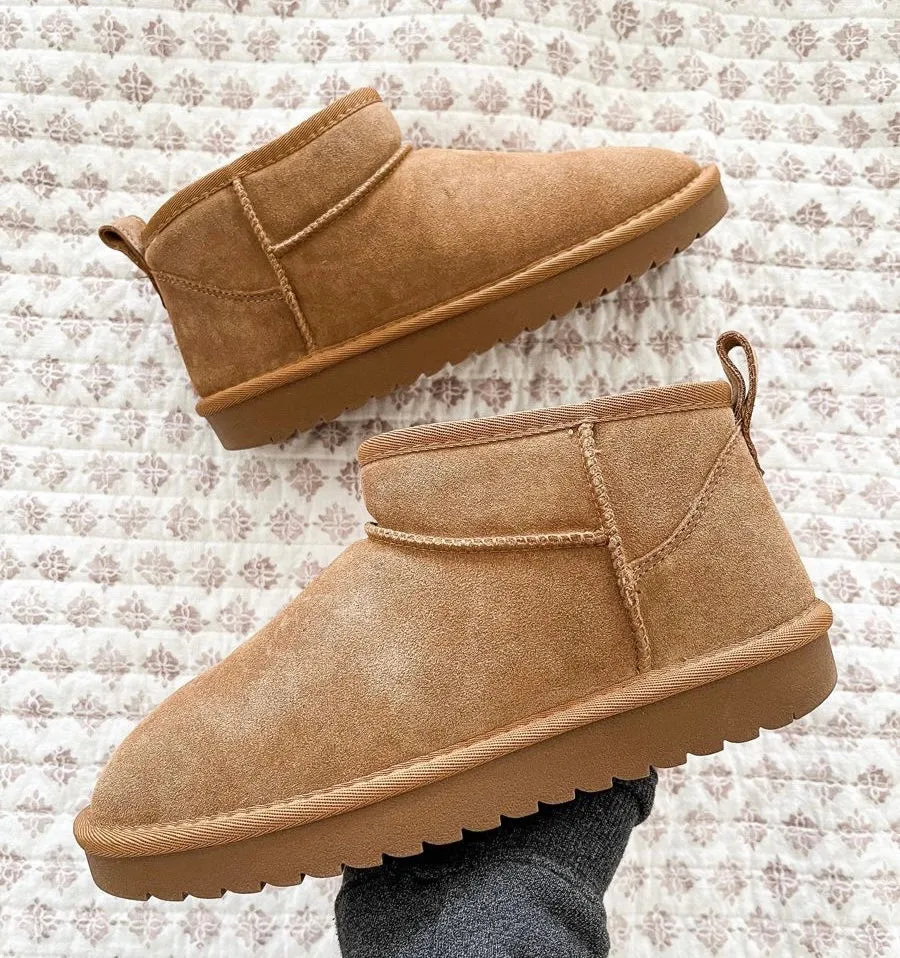Chestnut Fur Mini Boots