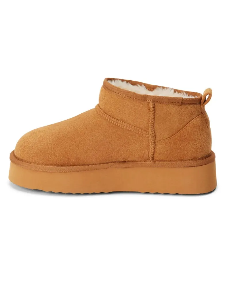 Chestnut Fur Mini Boots