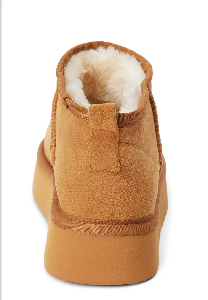 Chestnut Fur Mini Boots