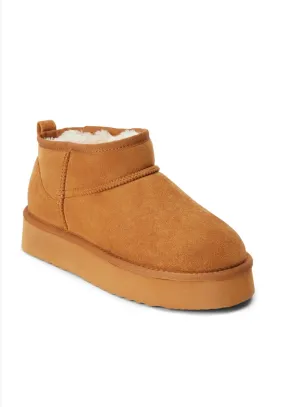Chestnut Fur Mini Boots