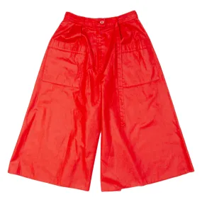 Culottes Womens Boyfriend Shorts Red Loose S W27