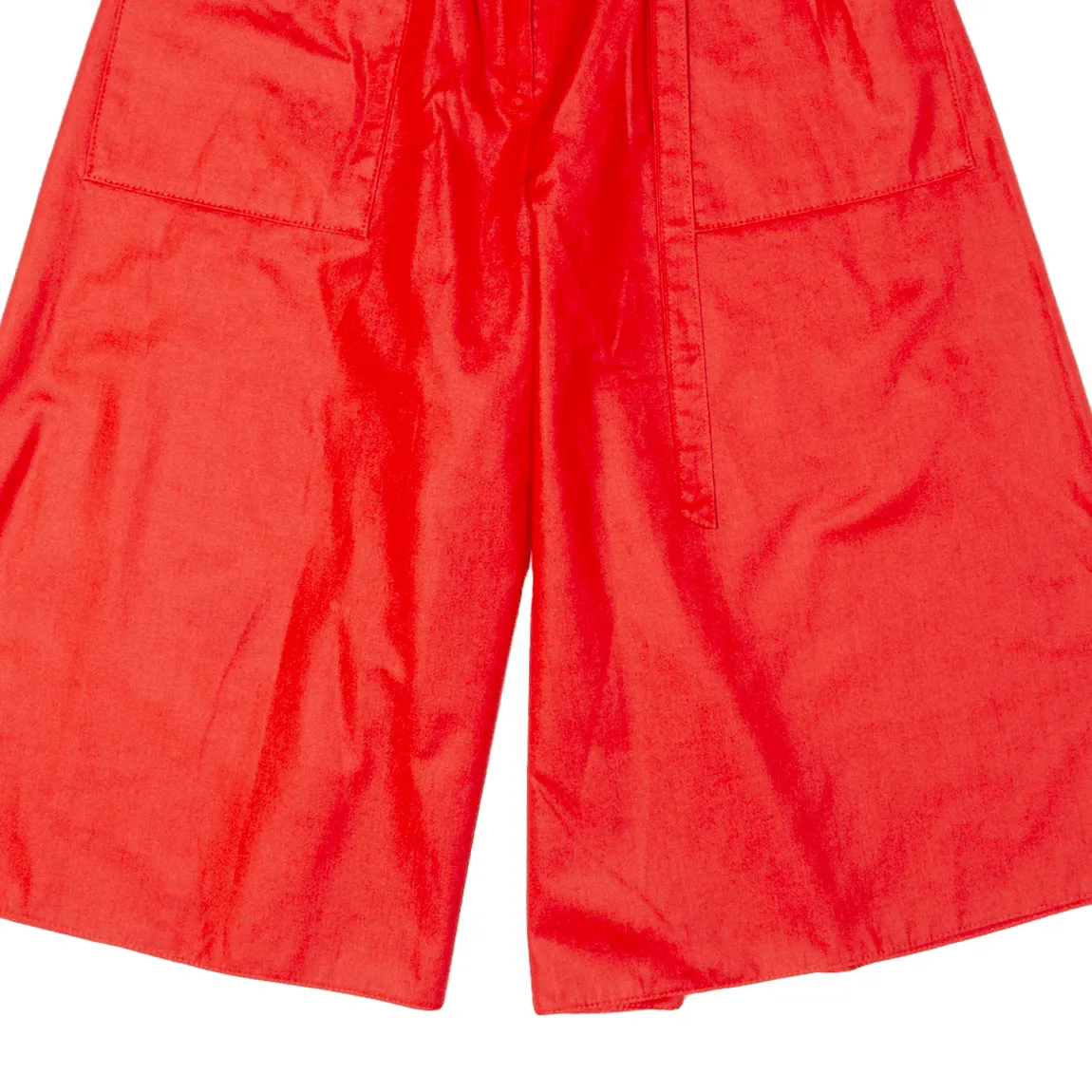 Culottes Womens Boyfriend Shorts Red Loose S W27