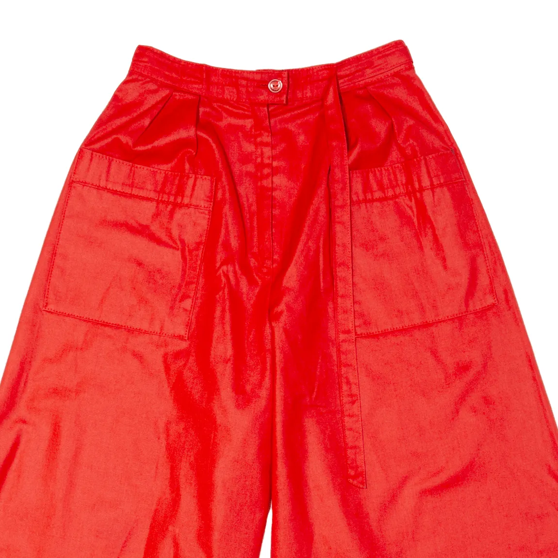 Culottes Womens Boyfriend Shorts Red Loose S W27