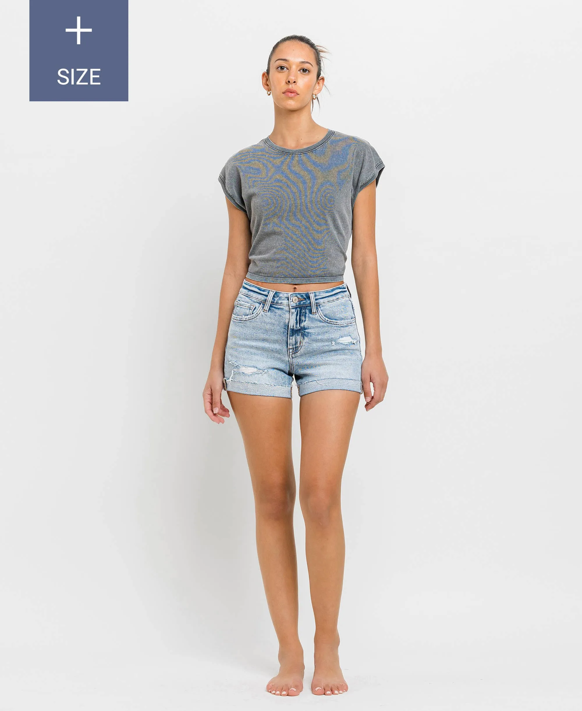 Curvy Cuff Shorts