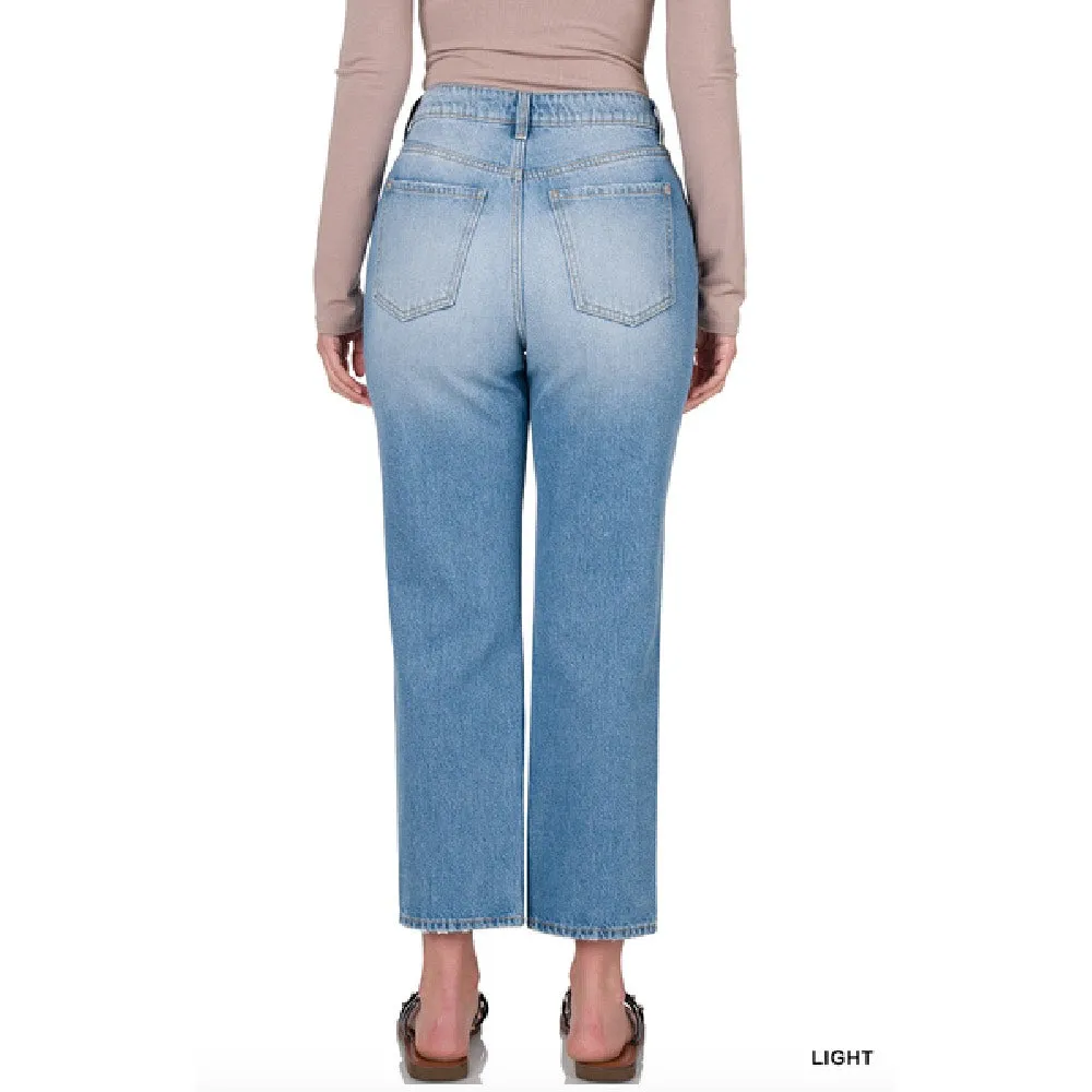 Distressed Mom Jeans