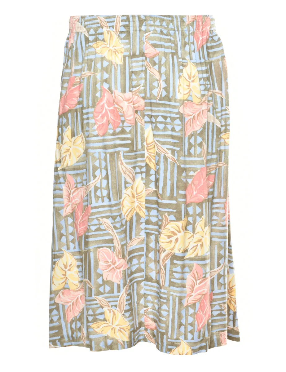 Floral Petites Maxi Skirt - S