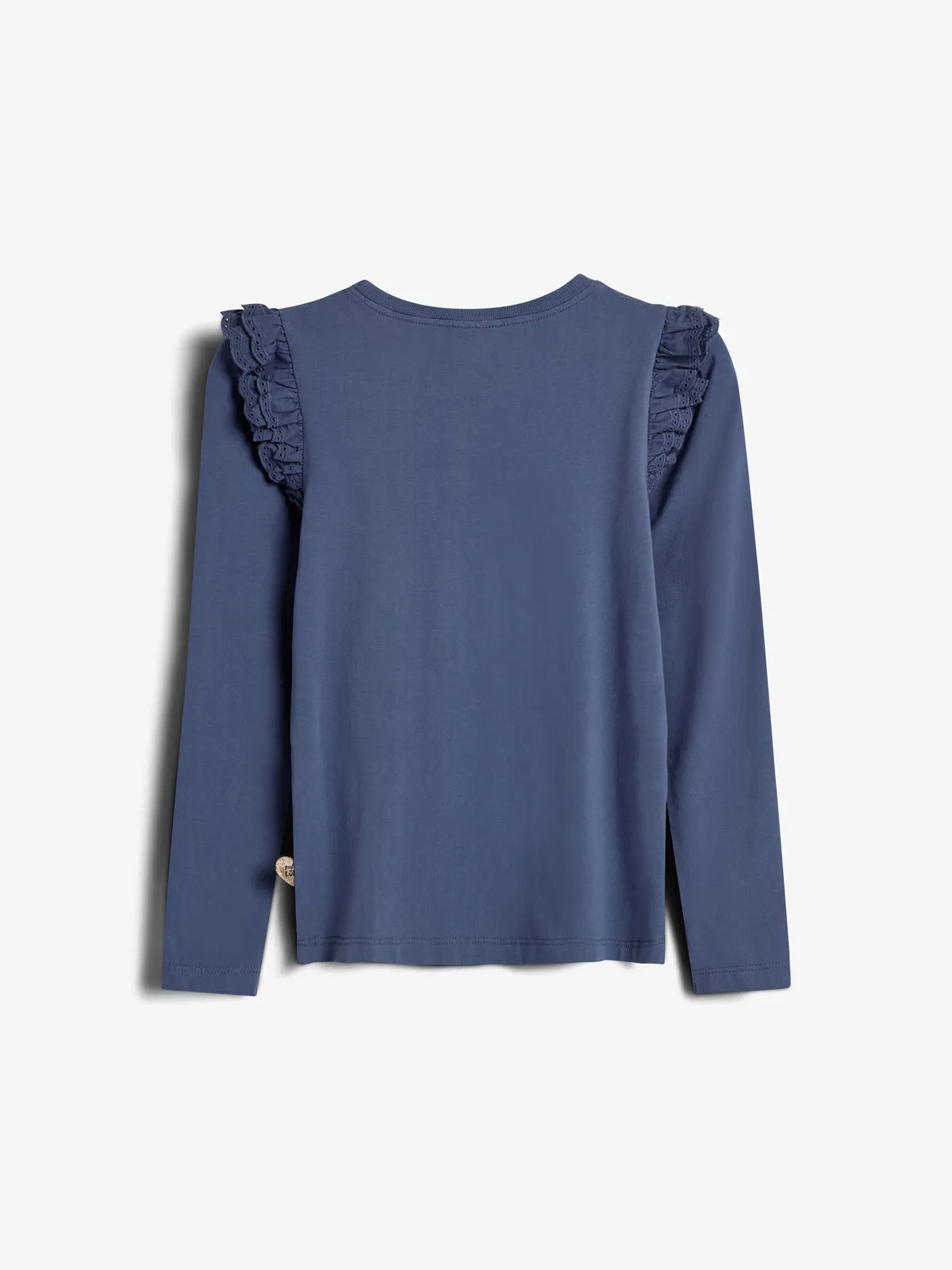 Frill Cap Jersey Blouse - Tween - Vintage Blue