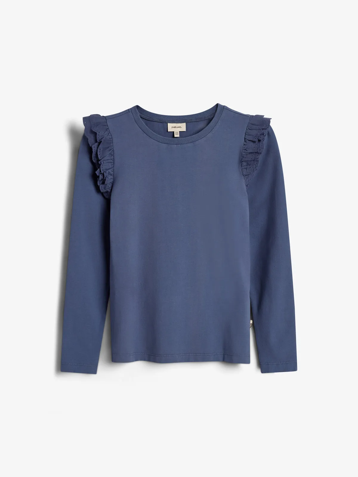 Frill Cap Jersey Blouse - Tween - Vintage Blue