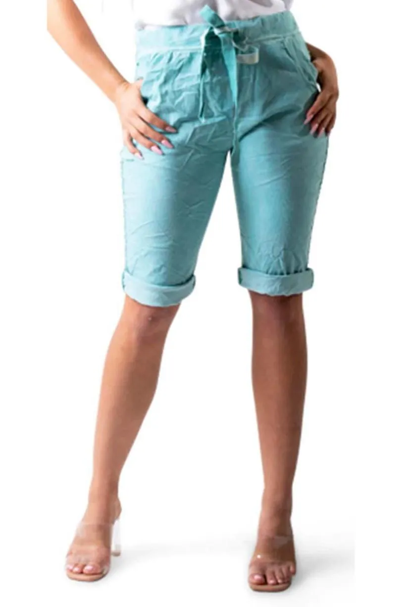 Gigi Moda Perno Bermuda Shorts With Studs