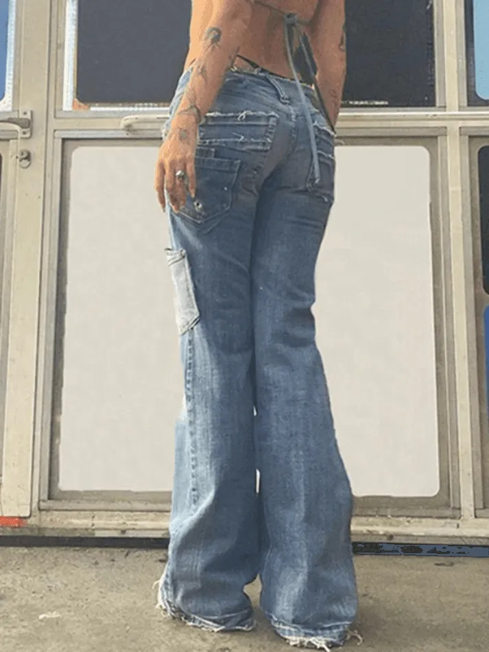 Jean cargo Vintage Star en détresse