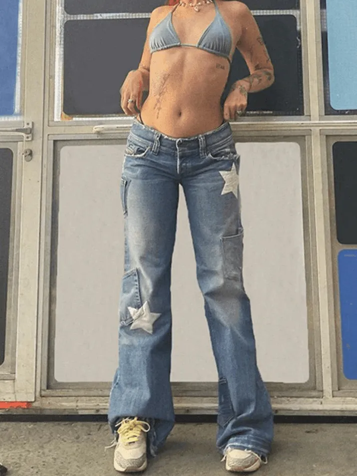 Jean cargo Vintage Star en détresse