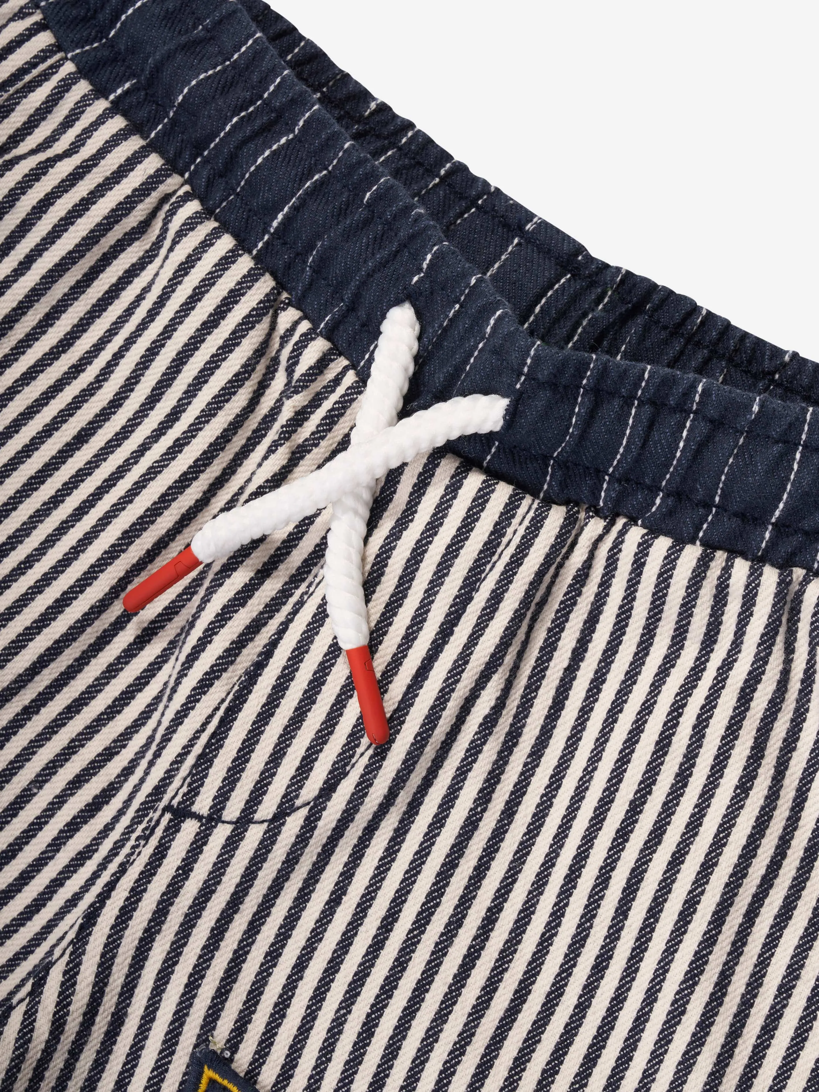 KENZO Boys Striped Bermuda Shorts in Navy