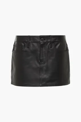 LEATHER MICRO MINI SKIRT