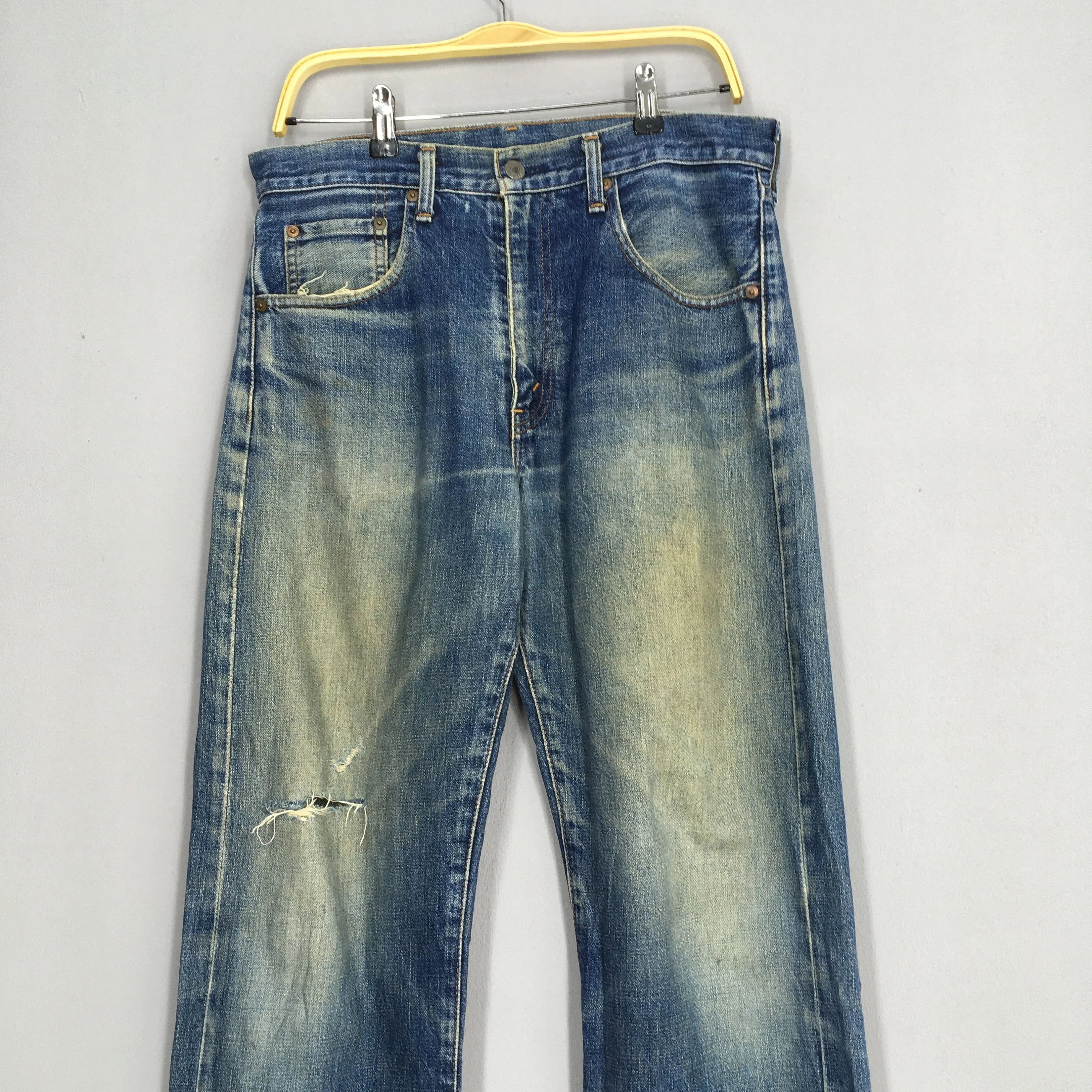 Levi's 502 Big E LVC Japan Stone Washed Jeans Size 32x32