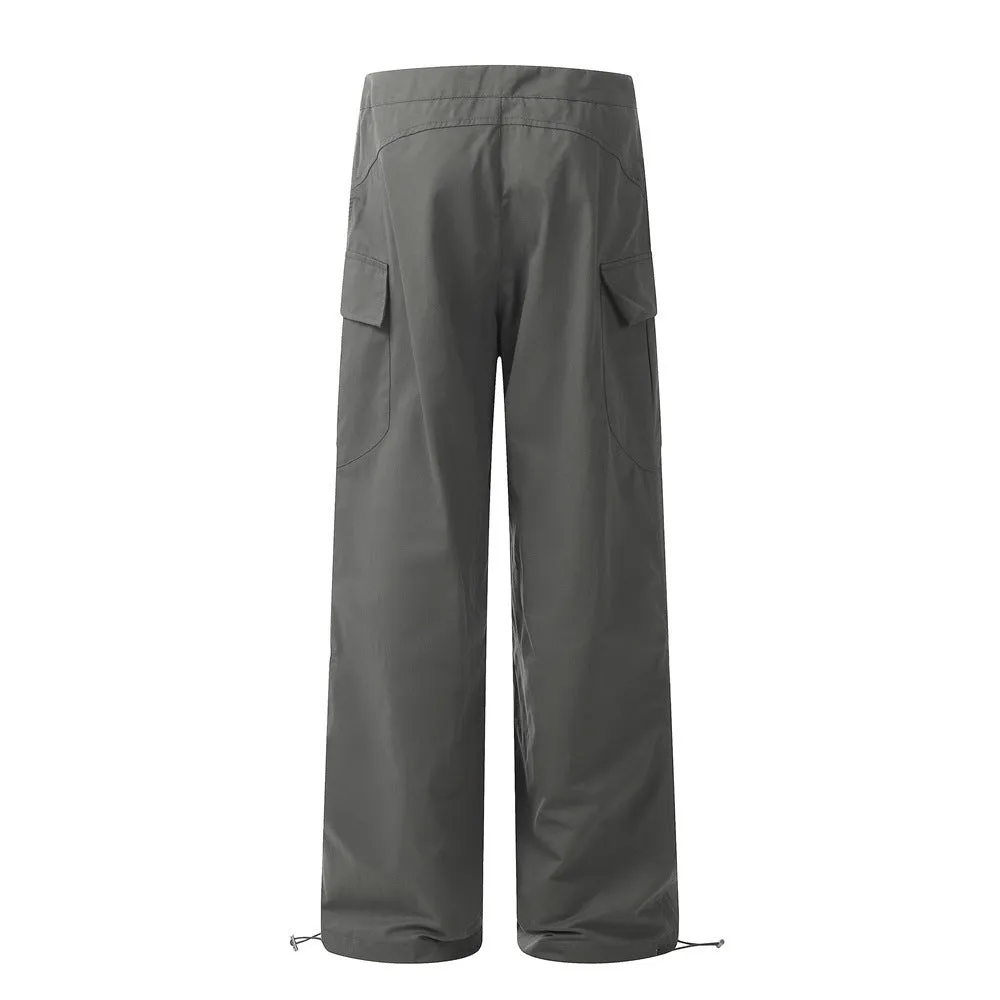 Loose Pleated Paratrooper Pants Men's Workwear