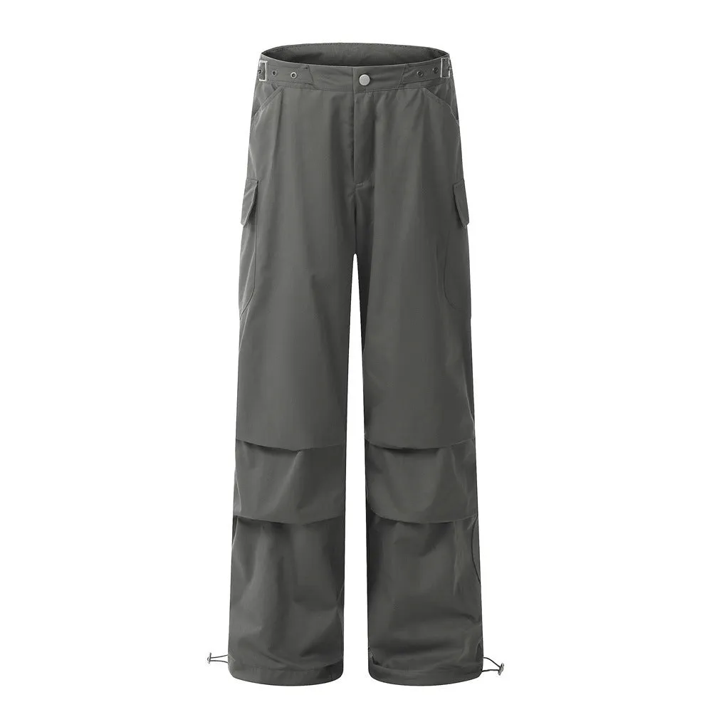 Loose Pleated Paratrooper Pants Men's Workwear