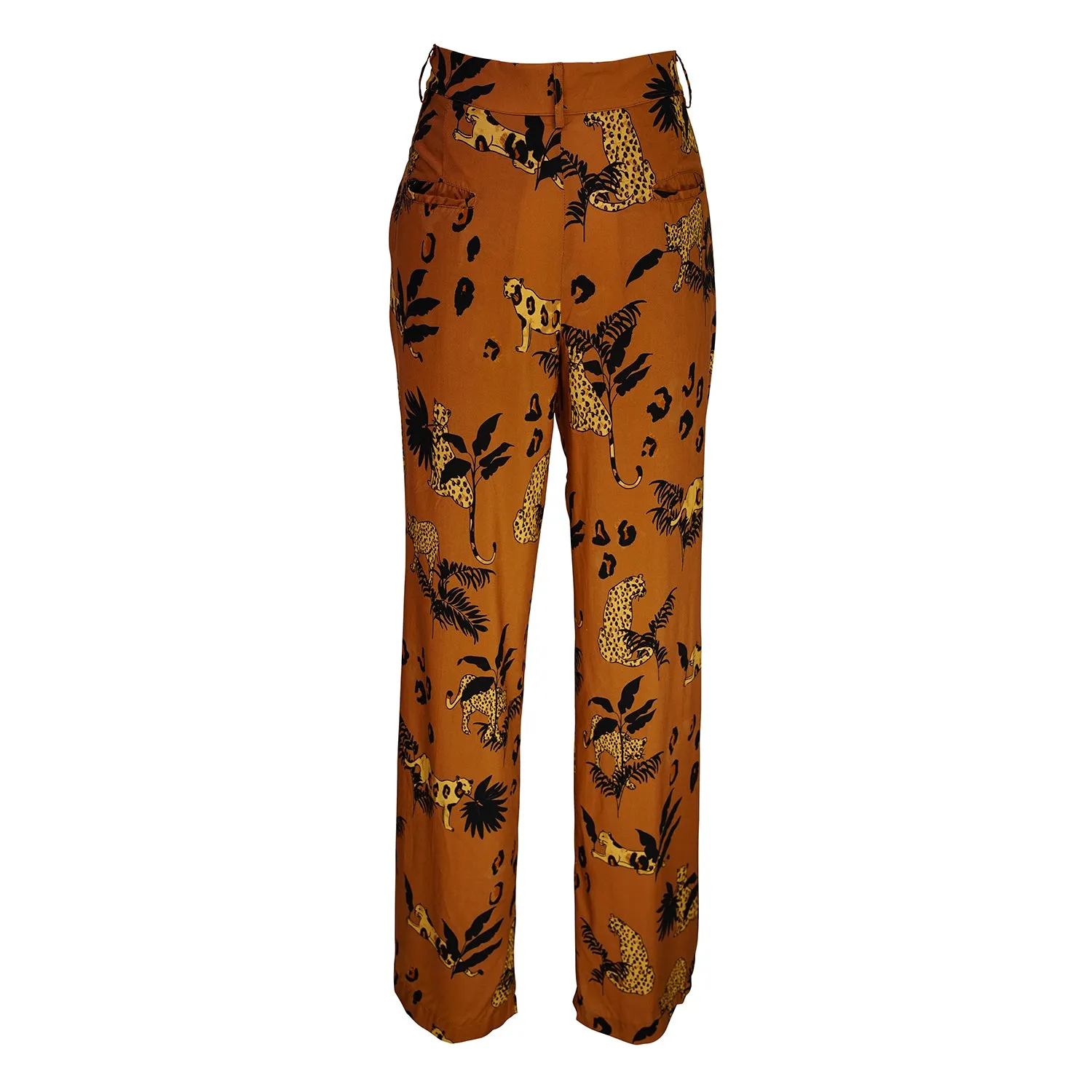 Lucy Leopard Bellbottom Trousers