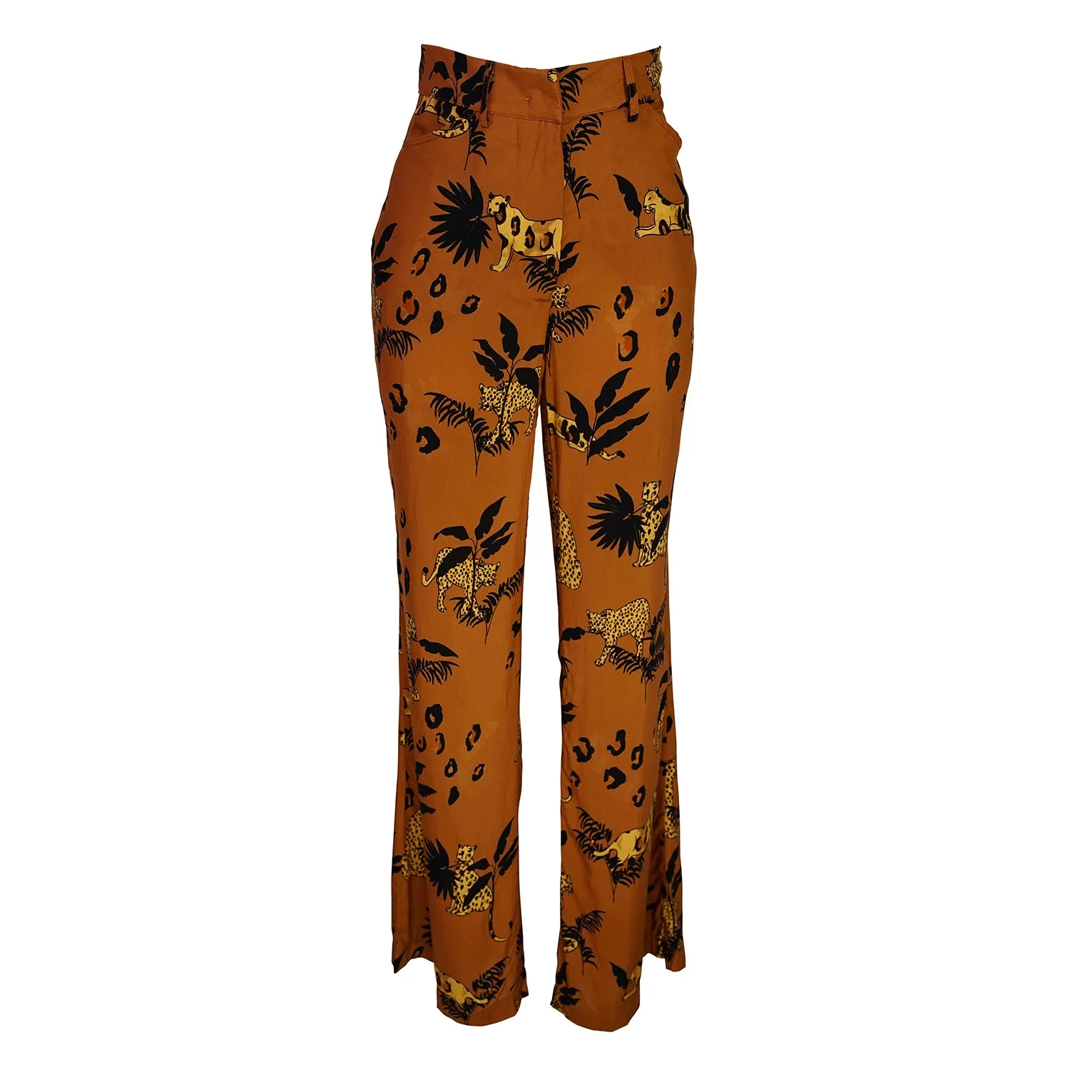 Lucy Leopard Bellbottom Trousers