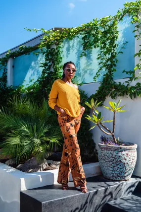 Lucy Leopard Bellbottom Trousers