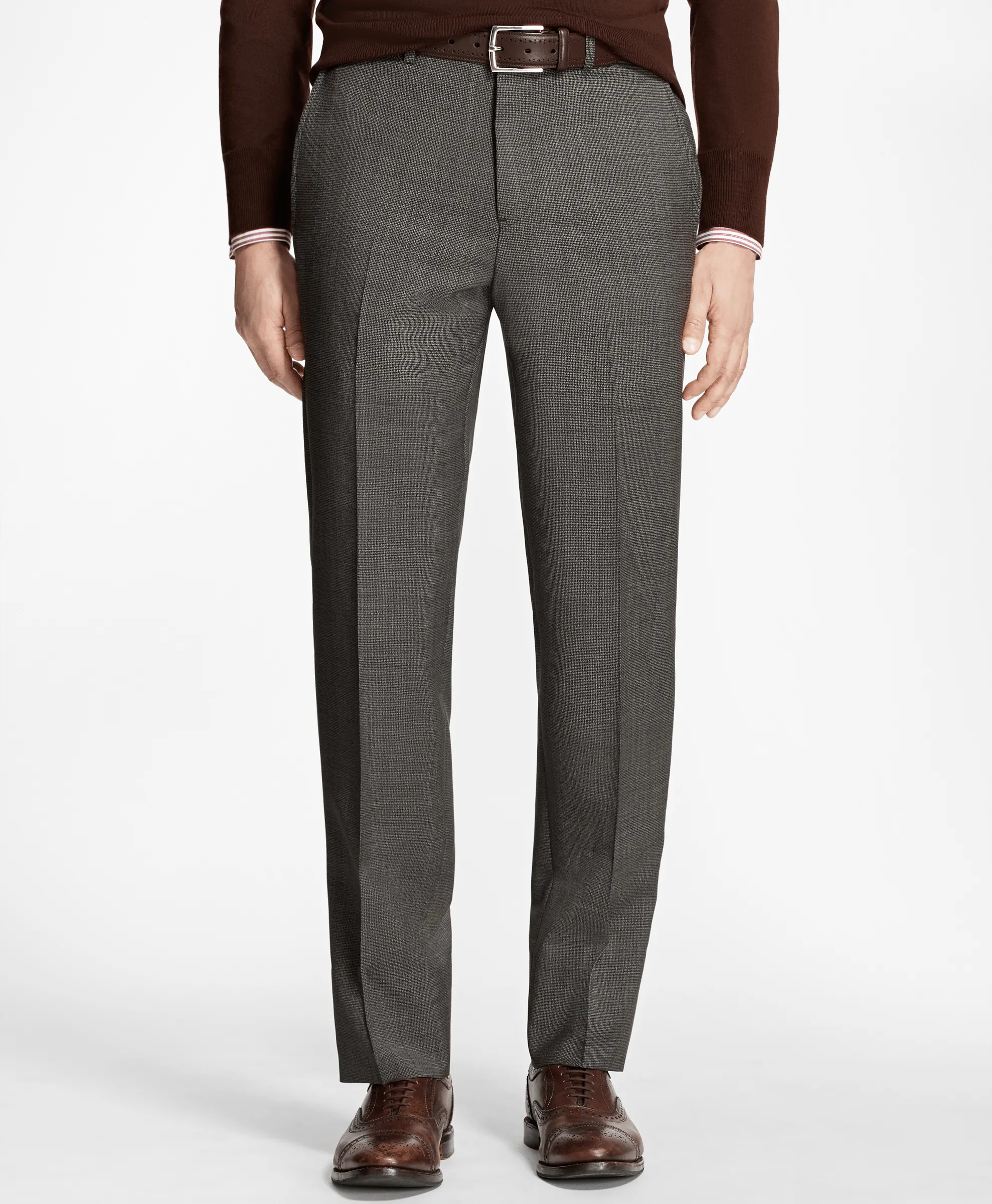 MENS DRESS TROUSERS TRS WM RGNT UB BROWN HOUNDSCHECK - 000100089247 018 30R