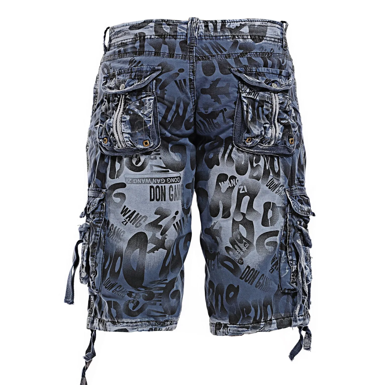 Men's Leopard print Camo Cargo Shorts Relaxed Fit Multi-Pocket -2292