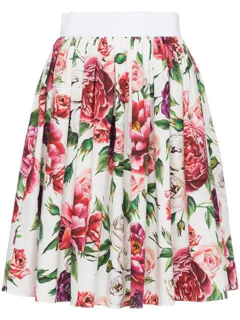 Multicolor Floral Peonies Miniskirt
