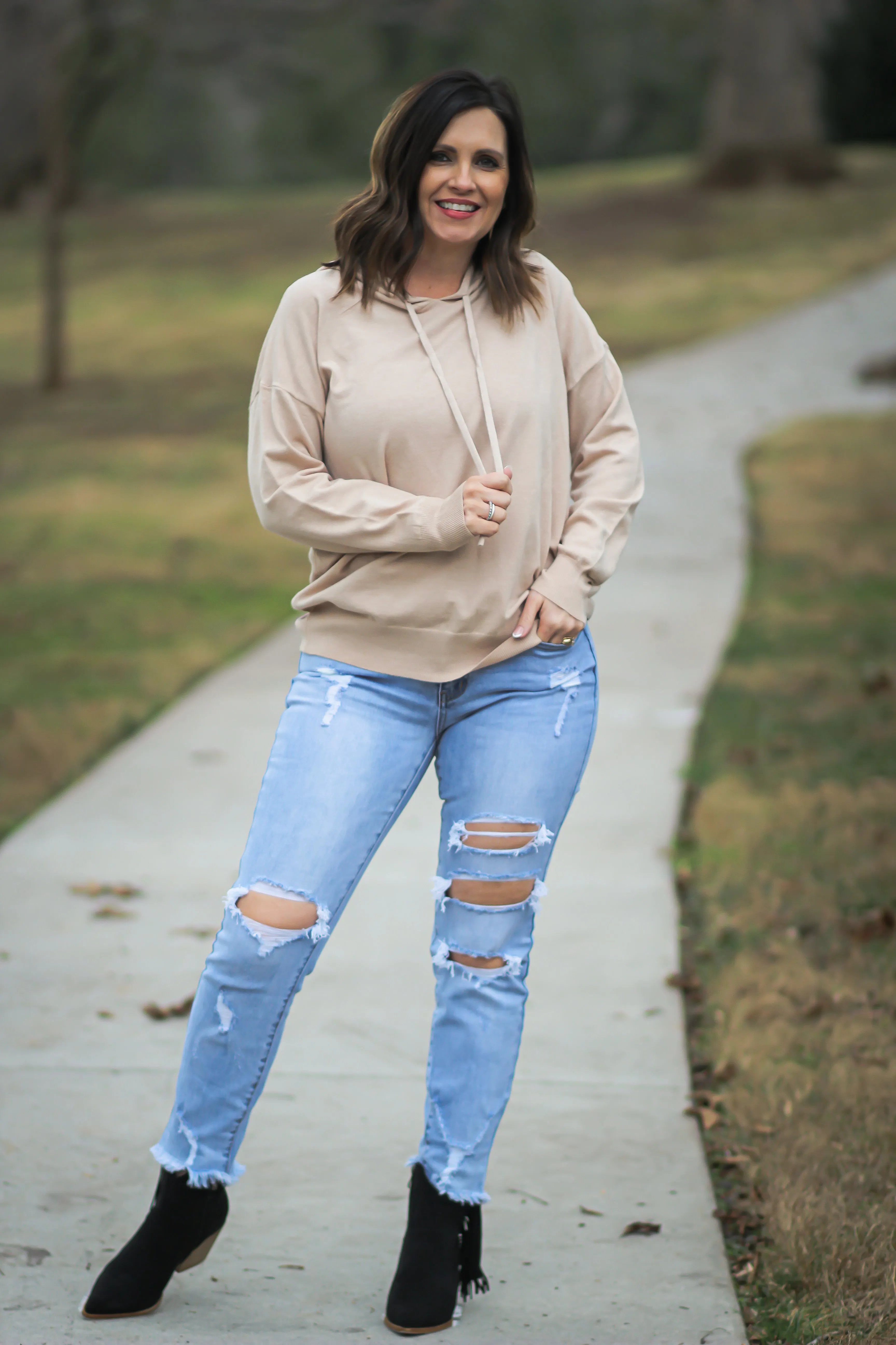 Oatmeal Cozy Hooded Sweater