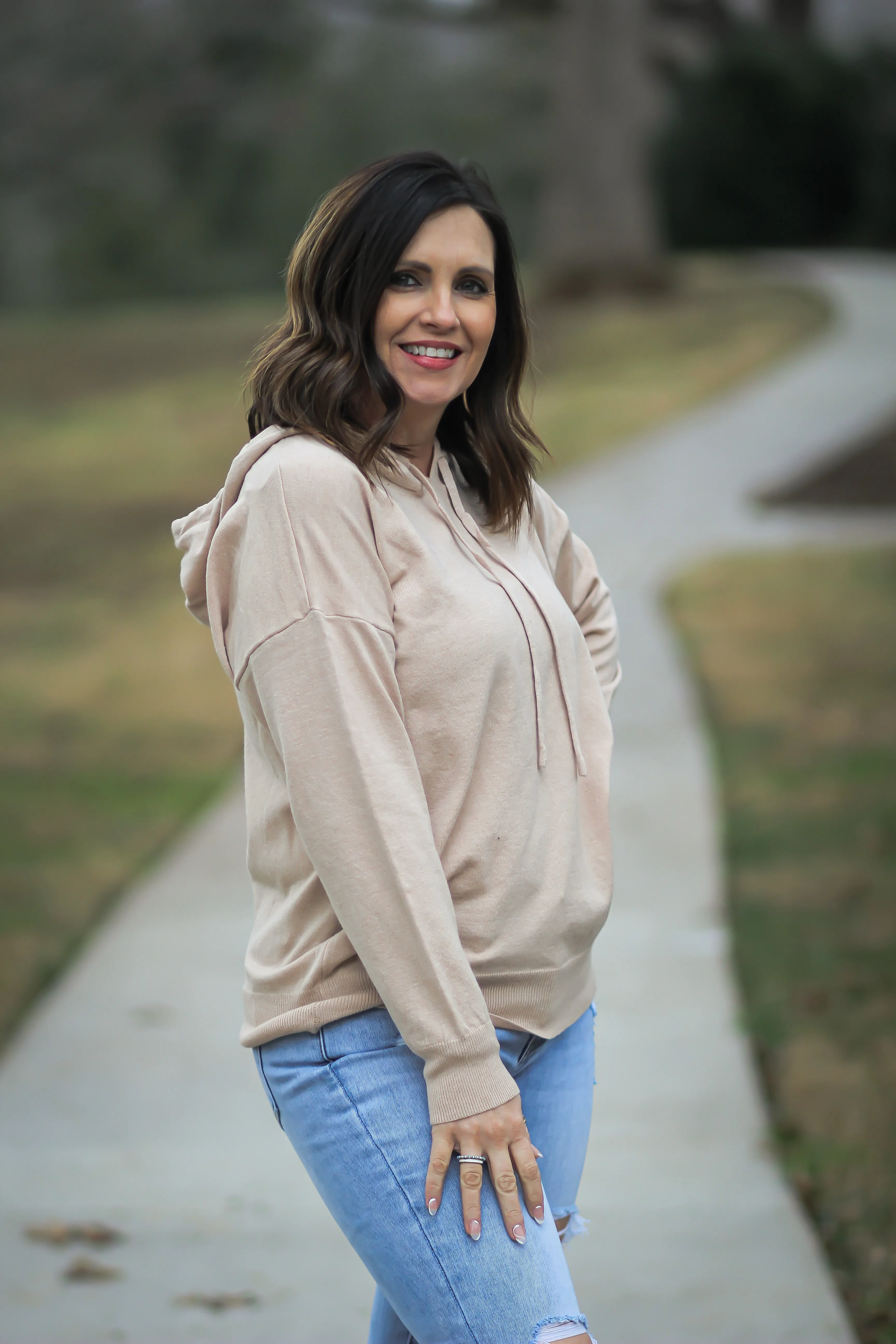 Oatmeal Cozy Hooded Sweater