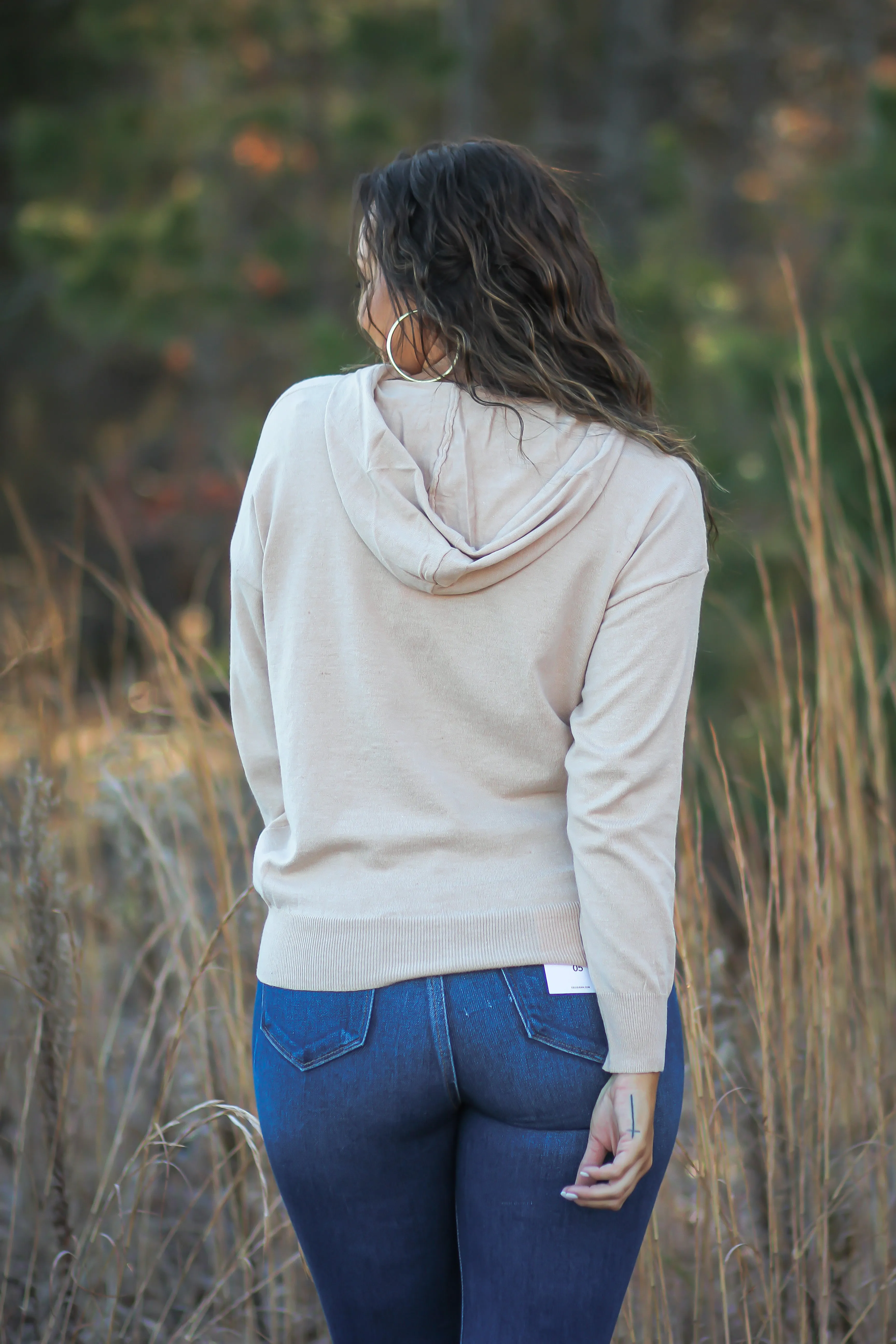 Oatmeal Cozy Hooded Sweater