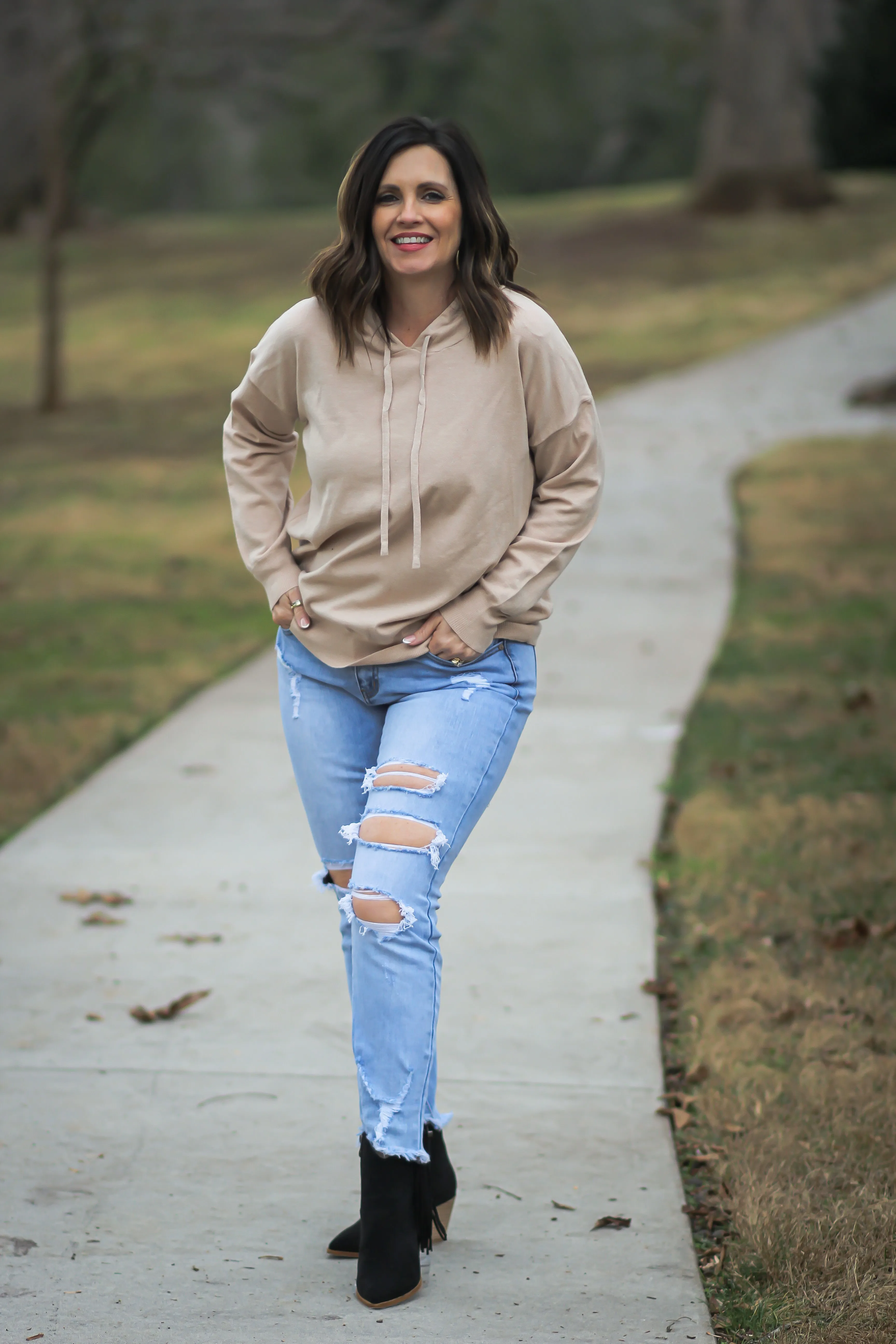 Oatmeal Cozy Hooded Sweater