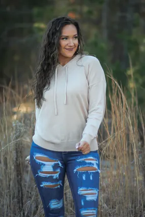 Oatmeal Cozy Hooded Sweater