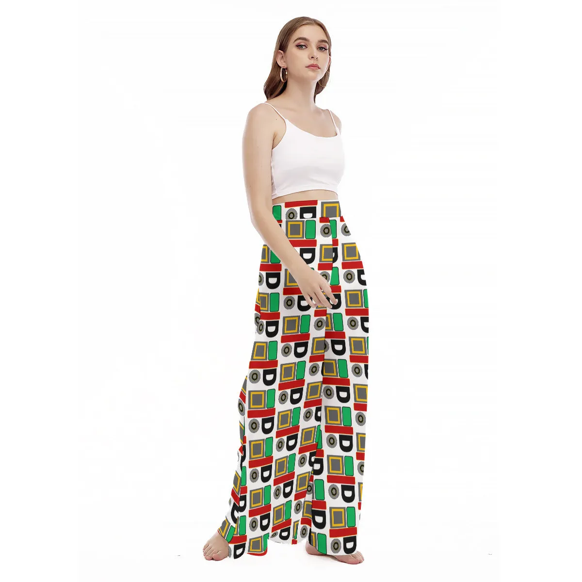 OD Print Women's High Waist Wide Leg Culottes NPT2