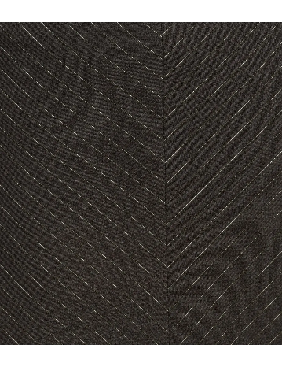 Pinstriped Black Maxi Skirt - M