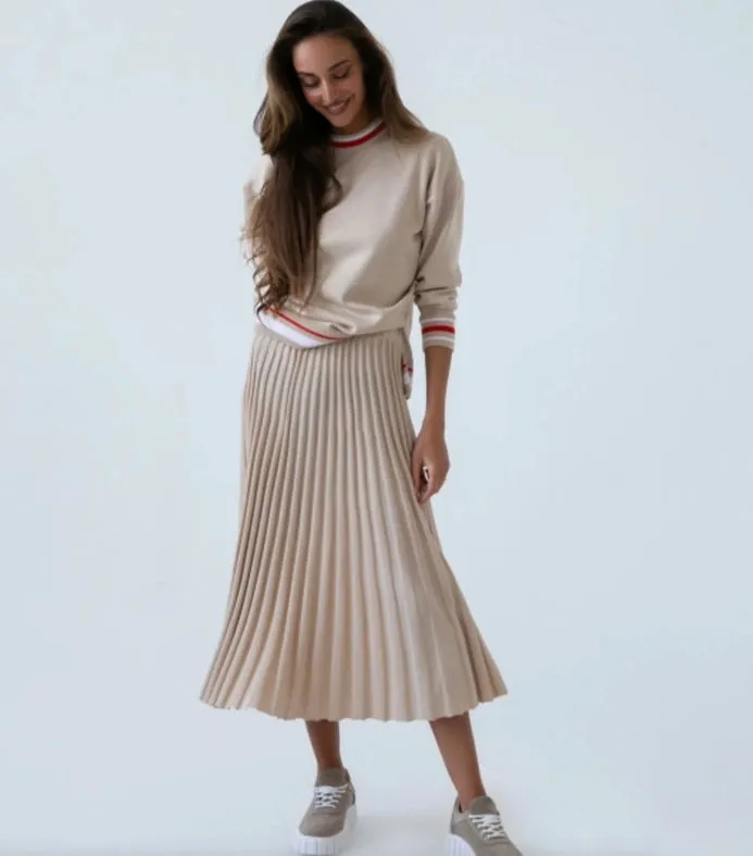 Pleated Midi Skirt