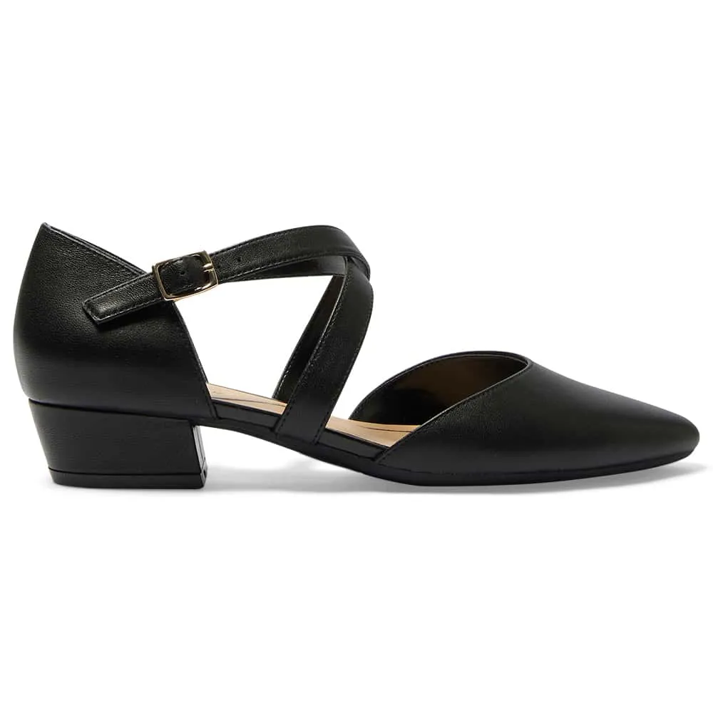 Renee Heel in Black Leather