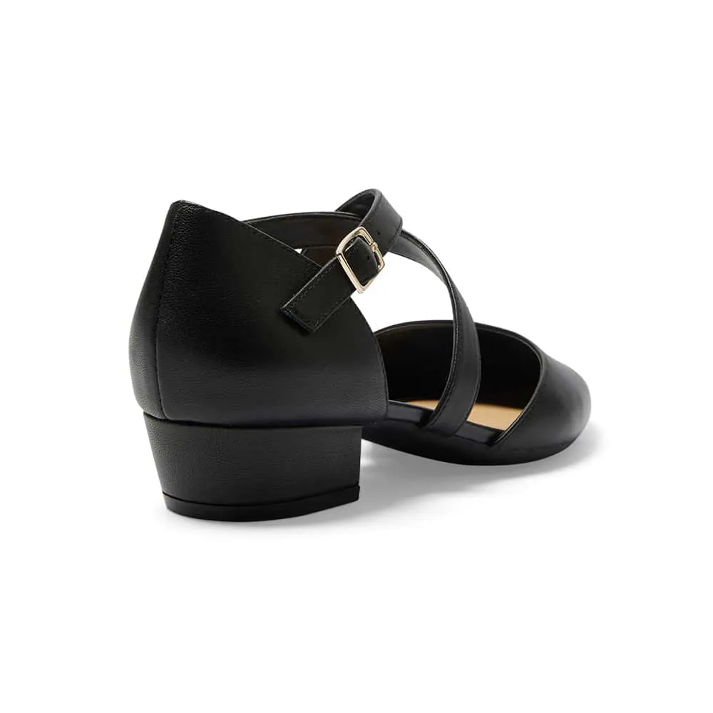 Renee Heel in Black Leather