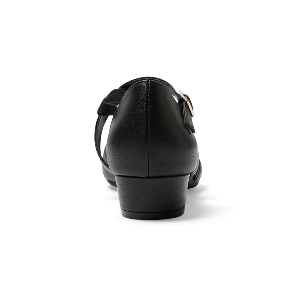 Renee Heel in Black Leather