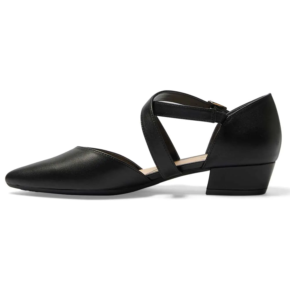Renee Heel in Black Leather
